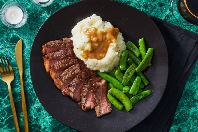 Pan-Fried Striploin Steaks with Truffle Salt