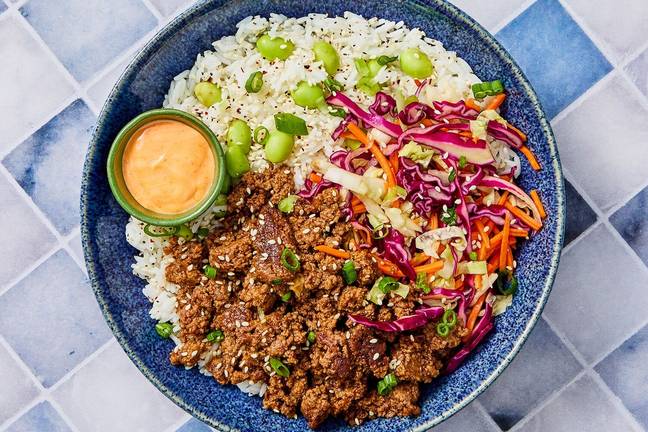 SuperQuick Korean Beef Bowls with Hellmann's Spicy Mayo