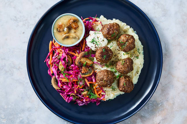 Polish Beef Meatballs in Dill-Mushroom Gravy