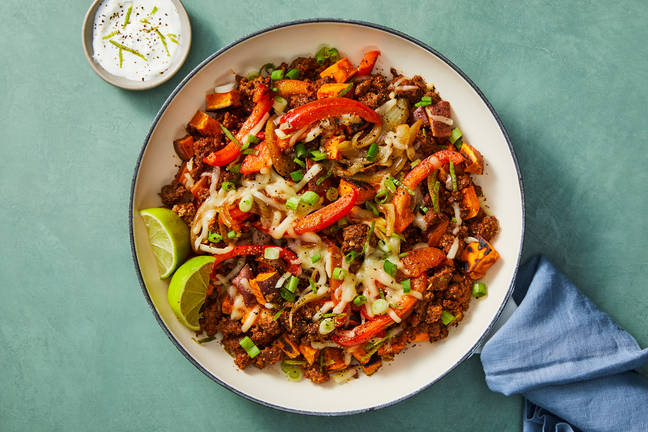 Southwest Beef and Sweet Potato Skillet