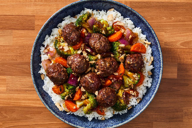 Teriyaki Beef Meatball Stir-Fry