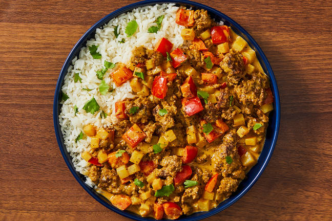 Cari de bœuf haché super rapide aux arachides et à la noix de coco