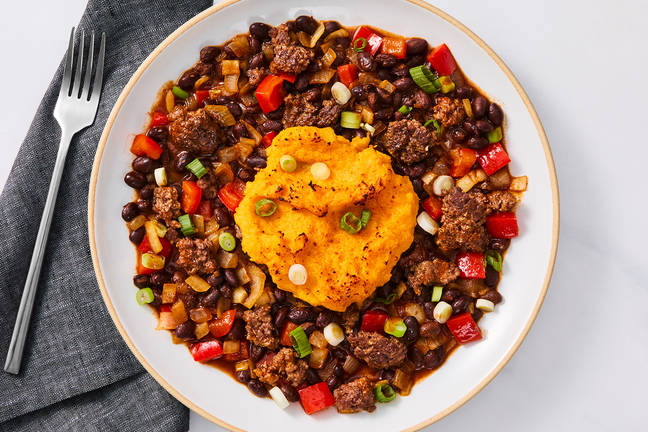 Southwest Beef Shepherd's Pie and Sweet Potato Mash