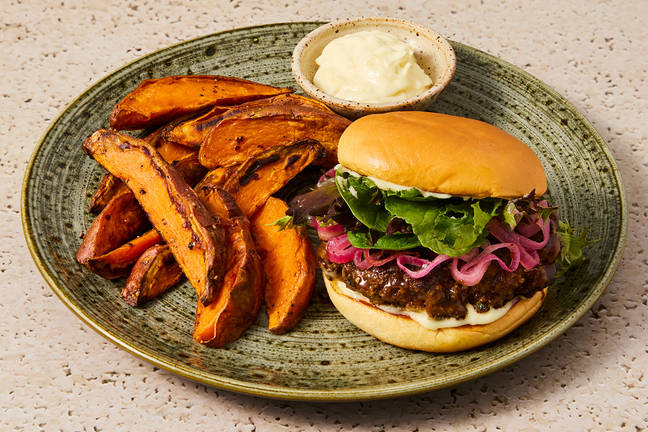 Maple-Jerk Beef Burgers
