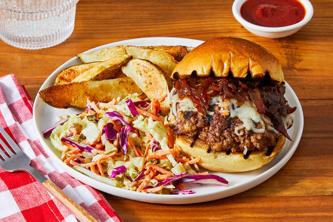 Grilled Beef and Pork Burger Melts