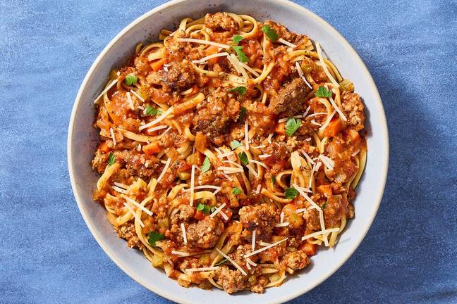 Beef and Pork Bolognese with Fresh Linguine