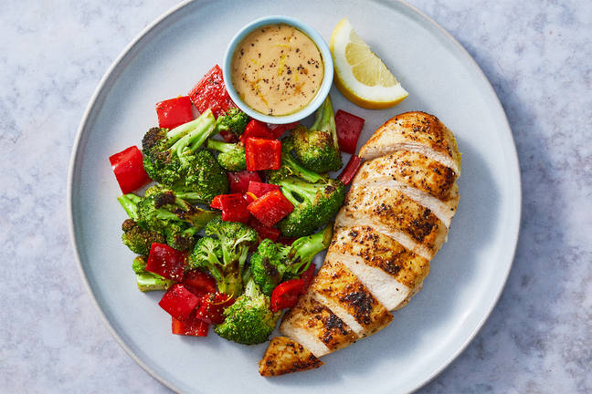 Poulet et sauce crémeuse au citron