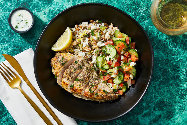 Roasted Za'atar Chicken and Lentil-Rice Pilaf