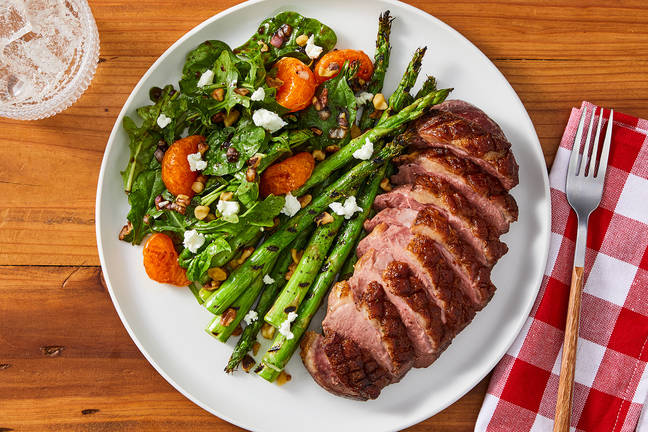 Grilled Asparagus and Duck Salad