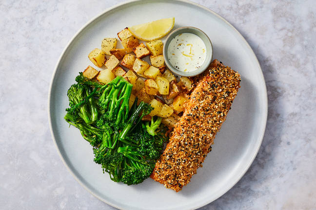 Panko-Sesame-Crusted Salmon