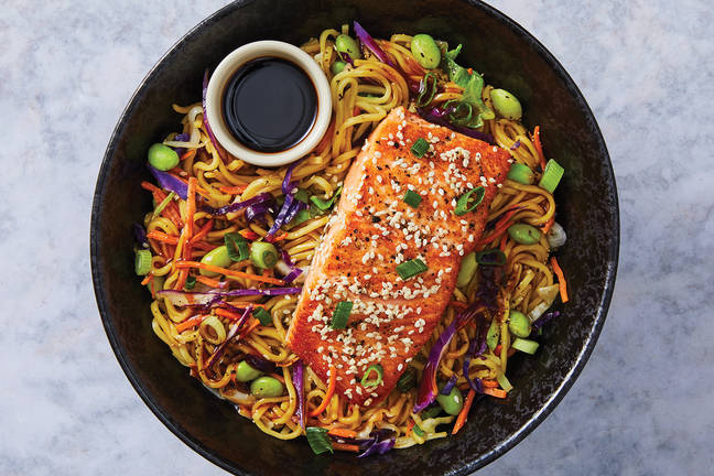 Saumon teriyaki en croûte de sésame