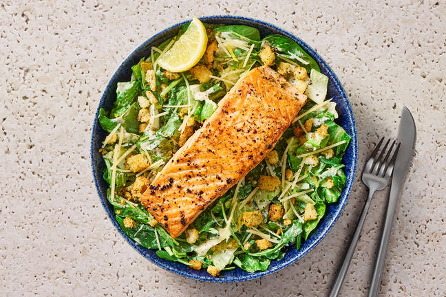 Zesty Salmon Caesar Salad