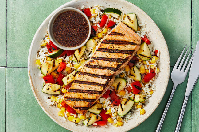 Maple-Mustard Grilled Salmon