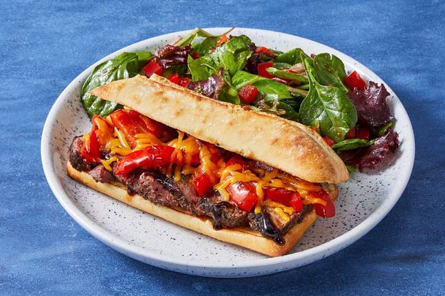 Cheesy Italian Steak and Pepper Sandwiches