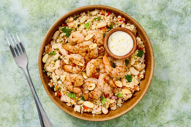 Nutritionist's Pick: Shrimp and Lemon-Mint Tabbouleh