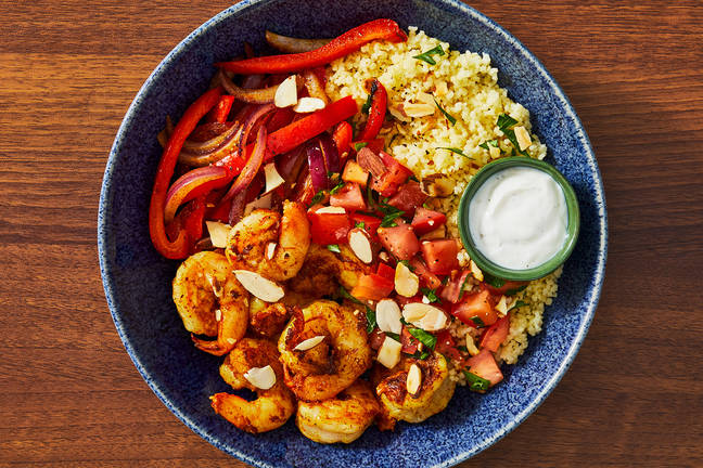 SuperQuick Moroccan Shrimp and Couscous