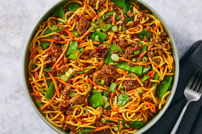 Caramelized Honey-Garlic Turkey and Noodles