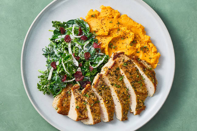 Nutritionist's Pick: Garlic-Thyme Turkey with Mashed Sweet Potatoes