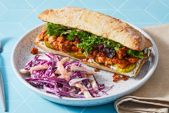 Crumbled BBQ Tofu Sandwiches