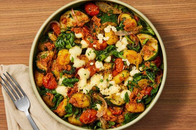 Casserole de gnocchis au feta et aux herbes italiennes
