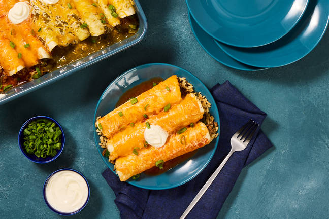 XL Beef Enchiladas “Divorciadas”