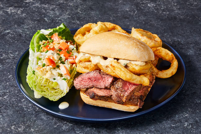 Sirloin Steak Sandwiches & Onion Rings