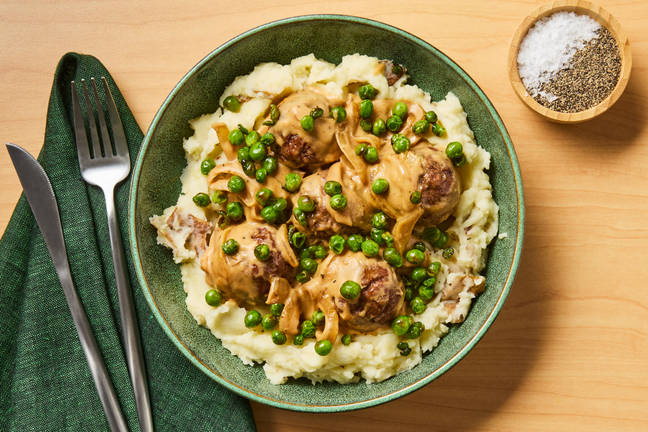 Meatballs & Creamy Onion Gravy