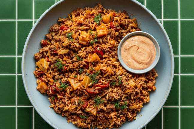 Hungarian-Style Beef & Cabbage Rice