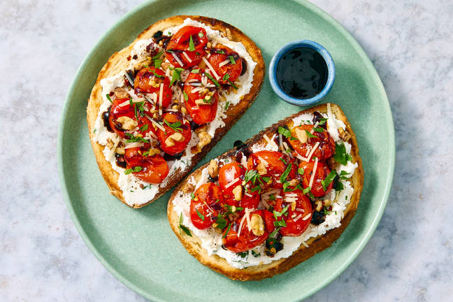 Charred Tomato & Ricotta Toasts