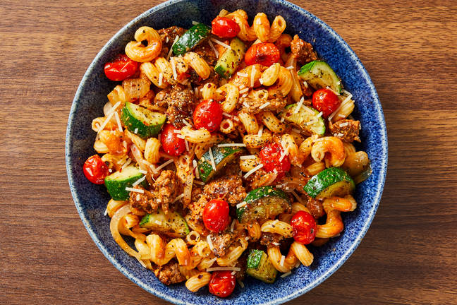 Pork Sausage Cavatappi Bolognese