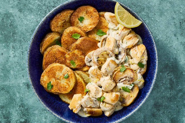 Creamy Lemon Chicken & Mushrooms