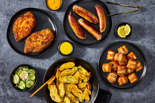 Chicken Schnitzel & Bratwurst Feast