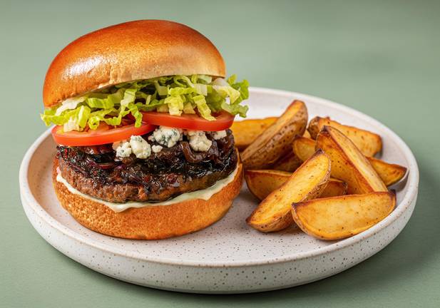 Blue Cheese & Caramelized Onion Burgers