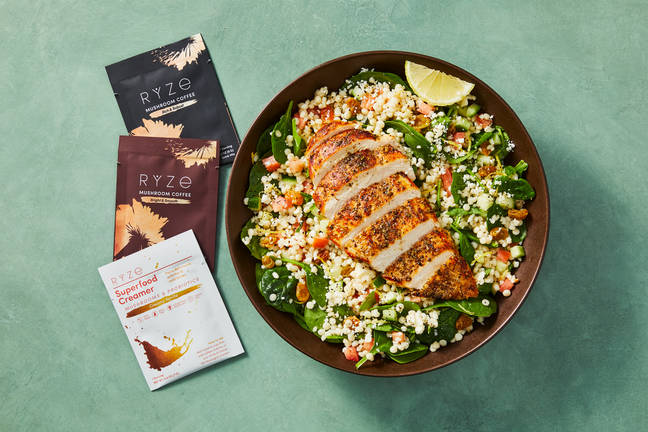 Oregano Chicken with Couscous-Feta Salad