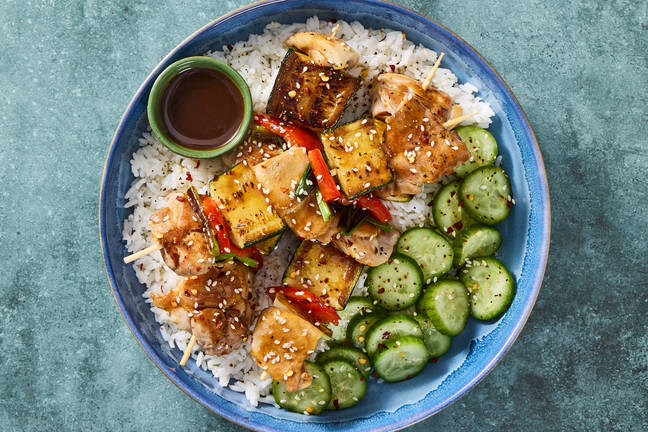 Yakitori-Style Chicken & Veggie Skewers