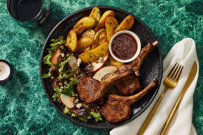 Lamb Chops au Poivre & Garlic Herb Potatoes