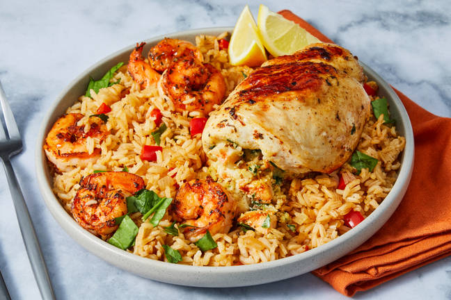 Creamy Cajun Shrimp & Spinach Stuffed Chicken