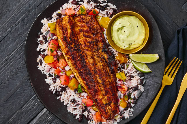 Blackened Sea Bass with Zesty Mango Salsa