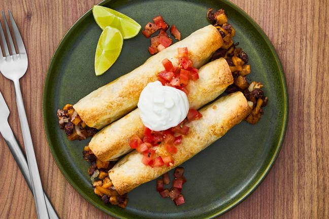 Air Fryer Black Bean & Potato Flautas
