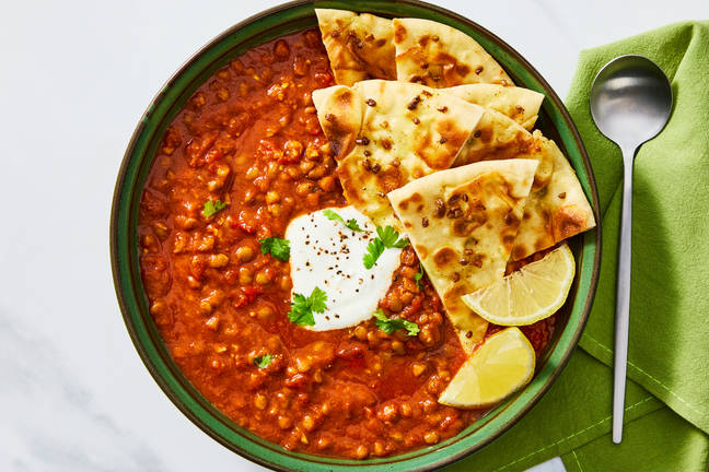 Lentil Dal & Spiced Butter Naan