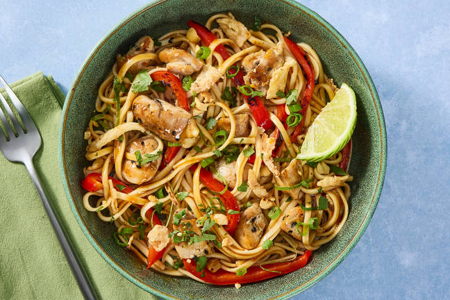 Sesame Ginger Crunch Chicken Noodle Stir-Fry