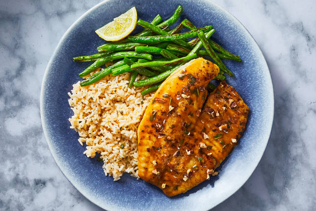 Sage Butter Tilapia & Garlic Herb Rice