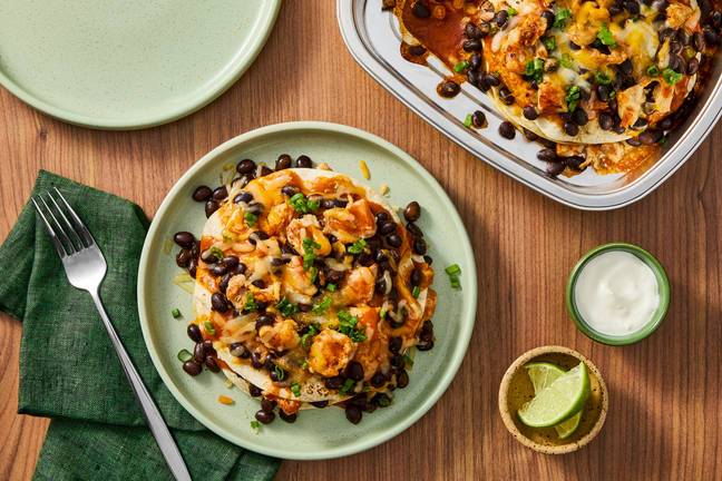 Prep & Bake Southwest Chicken Enchilada “Lasagna”