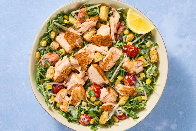 Old Bay Salmon & Arugula Salad