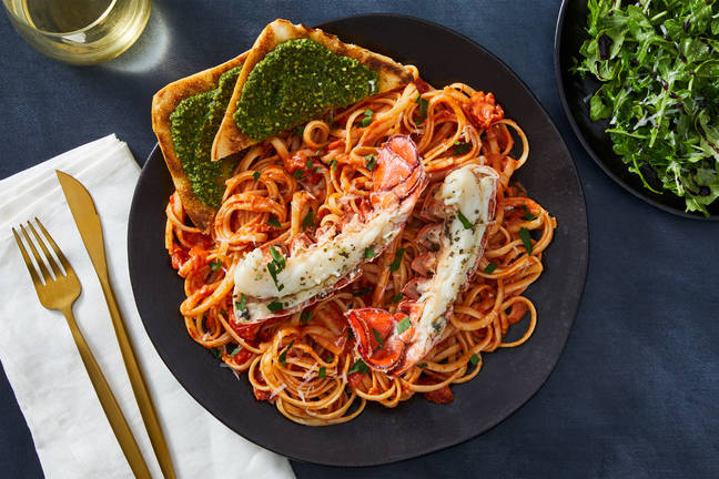 Garlic Butter Lobster Tail Linguine