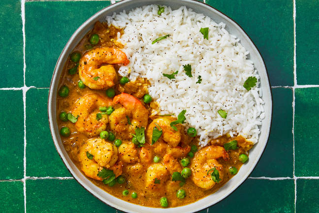 Shrimp Tikka Masala with Rice