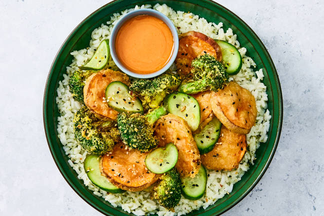 Sweet Potato & Broccoli Tempura Bowls