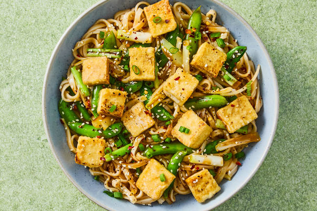 Crispy Tofu Sesame Lo Mein