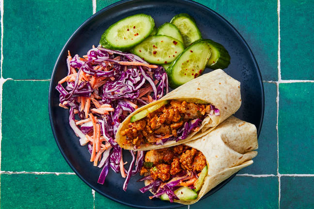 Peachy Gochujang Pork Wraps