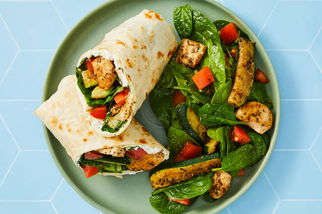 Tuscan Chicken & Zucchini Wraps
